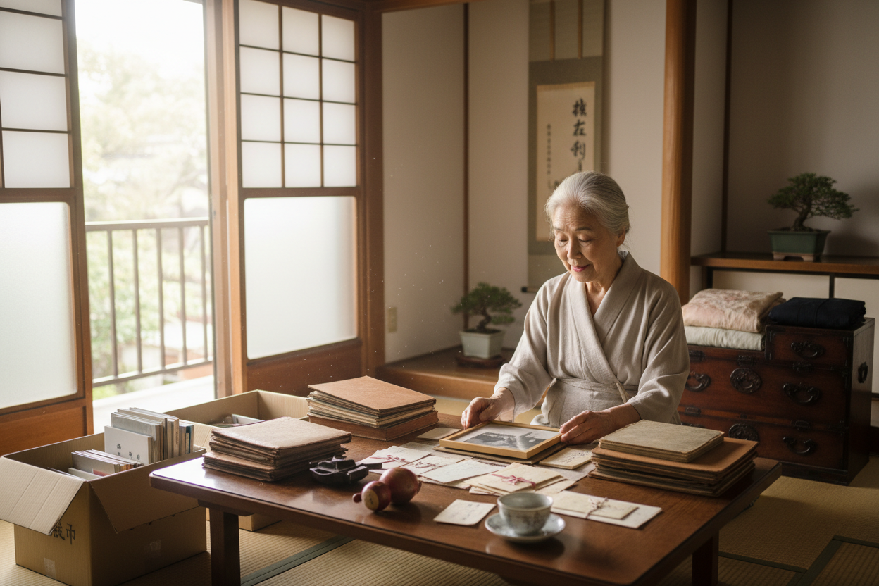 生前整理している風景の写真